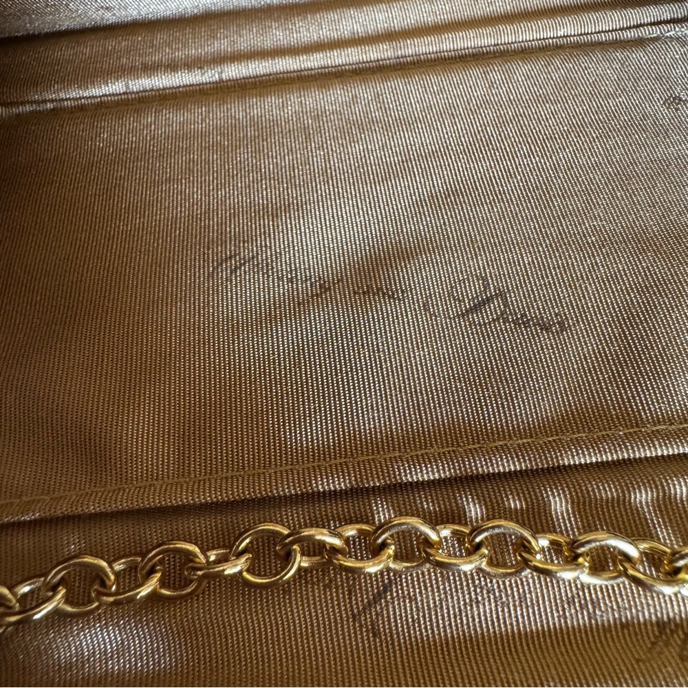 Whiting and Davis Glamorous Gold Metal Mesh Evening Clutch Purse Vintage - Picture 7 of 10